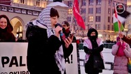 Protest przeciwko ochronie zbrodniarzy wojennych.  Kraków, 12 stycznia 2025