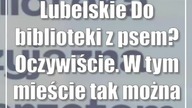 Lubelskie: Do biblioteki z psem? Oczywiście.  W tym mieście tak można