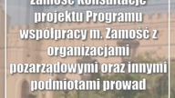 Zamość: Konsultacje projektu Programu współpracy m.  Zamość z organizacjami pozar...