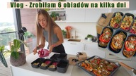 VLOG - zrobiłam 6 lunchboxów/ top produkty z biedronki/ trening pośladków 