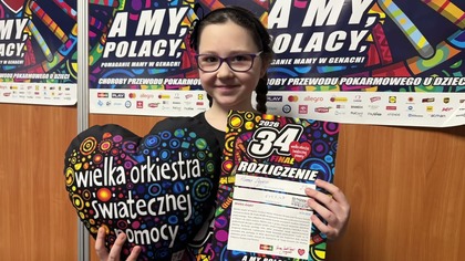 8-letnia Hania Dygoń z rekordową puszką WOŚP pełną pomocy