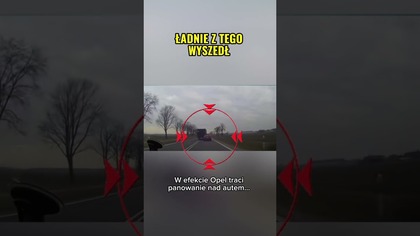 Kurier za szybko wraca na pas! Opel ledwo opanował auto #dashcam #driving #roadafety #polskiedrogi