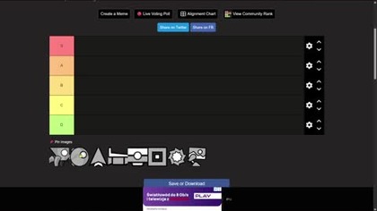 Tierlista Gamemodów w gd