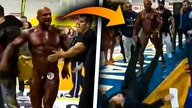 Wściekły Kulturysta Pokazał Członka i Spoliczkował Sędziego!