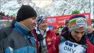 Piotr Żyła po trzecim miejscu w Planicy (23. 03. 2013)