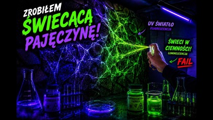 PAJĘCZYNA która ŚWIECI w Ciemności I EKSPERYMENT