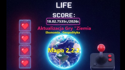 Akualizacja Gry Ziemia Mapa stan na 18. 02. 7535r. sław/2026r. łac.