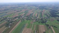 Kaleń, Zabłocie, Olszowiec, las Borek, Łany i Markuszów - we wrześniu - z lotu ptaka