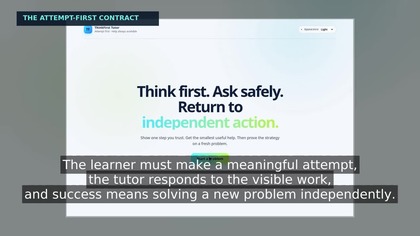ThinkFirst Tutor  OpenAI Build Week Demo