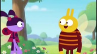 Teenager Ladybird Lu hugs to Teenager Barnaby Bumblebee
