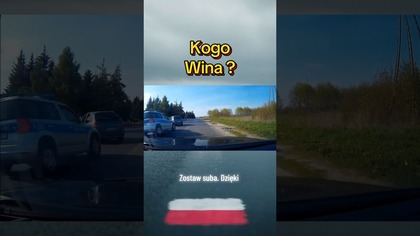 Radiowóz zahacza auto! Sekunda i byłby dramat #policja #wypadek #drogi