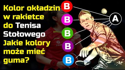 Kolory okładzin rakietki do Tenisa Stołowego (6 kolorów)