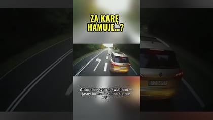 Wyprzedzanie na podwójnej a potem hamowanie?! #polskiedrogi #dashcam #kierowcy #stopcham #roadrage