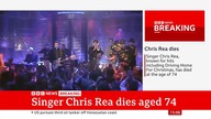 BBC News - Informacja o śmierci Chrisa Rea / Information about the death of Chris Rea (22. 12. 2025)