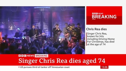 BBC News - Informacja o śmierci Chrisa Rea / Information about the death of Chris Rea (22. 12. 2025)