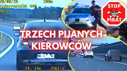Trzech pijanych kierowców zatrzymanych przez policję.  STOP PIRAT