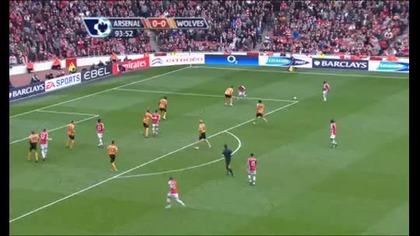 Premier League sezon 2009/2010 03 04 2010 arsenal wolverhampton 1-0 bendtner