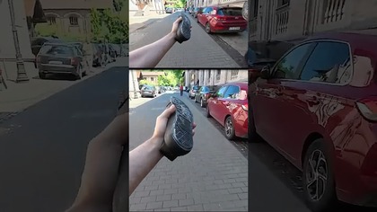 Ale zablokowany chodnik mu nie przeszkadza