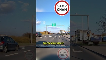 Wyprzedzanie przed przejściem przez Policje #stopcham #gorzów #policja