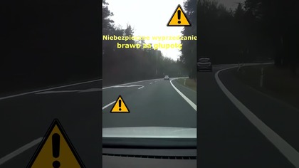 Niebezpieczne wyprzedzanie, brawo za głupotę #shorts #rikordwidjo #shorts #polscykierowcy #polska