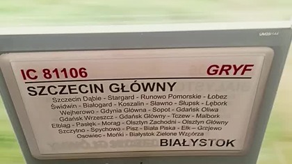 IC 81106 Gryf - Szczecin- Koszalin- Białystok! Bez spóźnienia, jak wygląda wagon, zrujnowany dworzec
