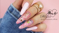 Easy foil transfer nails art tutorial /Allepaznokcie Molly Lac