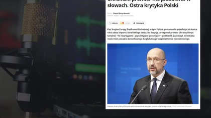 Premier Ukrainy nie przebiera w słowach.  Ostra krytyka Polski