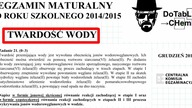 Twardość przemijająca wody jest wywołana obecnością jonów wodorowęglanowych  ZADANIE 21 CKE 2015 PRZYKŁADOWY.  #Chemia