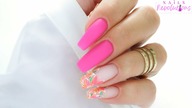Flowers French nails art / Allepaznokcie Molly Lac