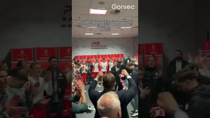 PREZYDENT KAROL NAWROCKI Z WIZYTĄ W SZATNI REPREZENTACJI POLSKI!