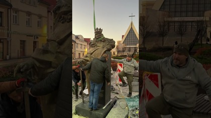 Bolesław Chrobry już na Rynku w Jaworznie.  #jaworzno