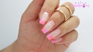 Hybrid ombre french nails / Eveline Cosmetics