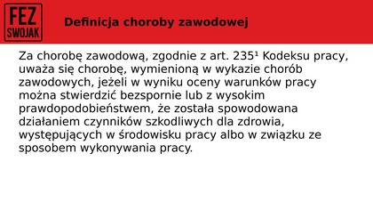 Szkolenie BHP z zakresu chorób zawodowych (choroby zawodowe)