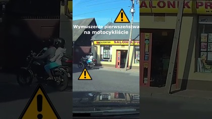 Wymuszenie pierwszeństwa na motocykliście #shorts #rikordwidjo