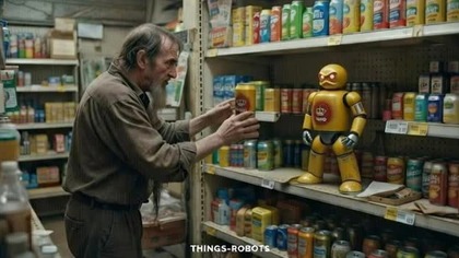 Robot z puszki piwa grozi w sklepie pijakowi! ,,THINGS-ROBOTS