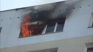 Pożar Mieszkania na 12p bloku w Gdańsku Zaspie! Dojazd 5 Zastępów PSP akcja gaśnicza!