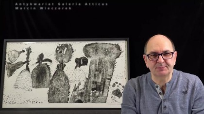 Maria ŁUSZCZKIEWICZ-JASTRZĘBSKA  Teatr, linoryt [1963]