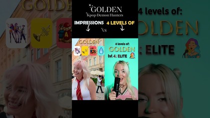 GOLDEN vs 4 LVLs OF GOLDEN  #halloween