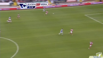 Premier League sezon 2010/2011 Blackburn - Arsenal 1-1 MANE BIRIAM DIOUF