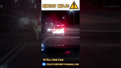 Szok! O mały włos do wypadku #wypadek #polskiedrogi #polscykierowcy #motoryzacja #policja