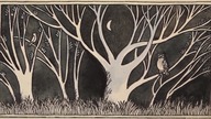 Rys.  Krystyny Michałowskiej, projekt ilustracji do bajki J.  Kulmowej Taki nieśmiały ptaszek (1978)