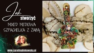 Mediowa Szpachelka z żabą  krok po kroku, #tutorial #scrapbooking #diy #handmade #scrap #gift