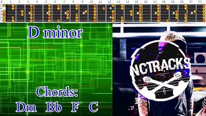 Burning Rock Guitar Backing Track - D minor | 110bpm [NCTracks Release]