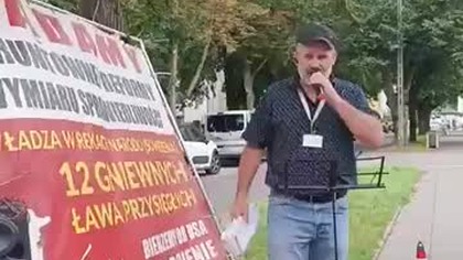 Manifestacja 24. 07. 2025 r.  pod Sądem Okręgowym we Włocławku - dot.  wyroku skazującego prokuratora