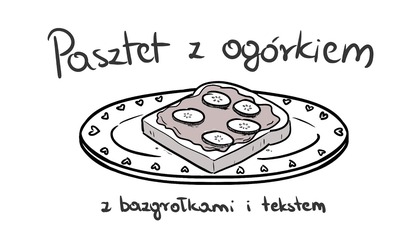 Pasztet z ogórkiem (piosenka ukulele z bazgrołkami i tekstem)