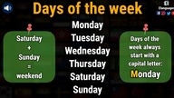 The 7 Days of the Week Learn English