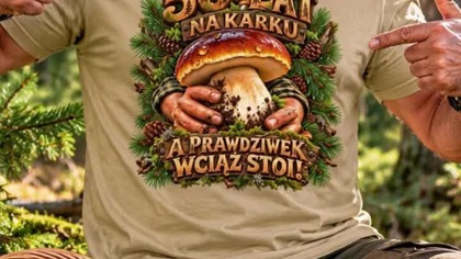  50 LAT NA KARKU, A PRAWDZIWEK WCIĄŻ STOI!  Koszulka dla Grzybiarza #shorts #grzyby2026