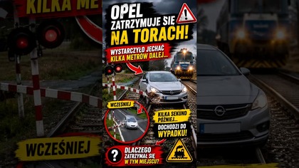 Niebezpieczna sytuacja na przejeździe kolejowym  #droga #kierowcy #uwaga #shorts