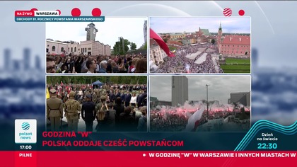 Polsat News - Godzina "W" w 81. rocznicę wybuchu Powstania Warszawskiego (01. 08. 2025, 17:00-17:07)