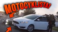 GROŹNY WYPADEK MOTOCYKLISTY - GŁUPI, AGRESYWNI I SZALENI LUDZIE VS MOTOCYKLIŚCI!